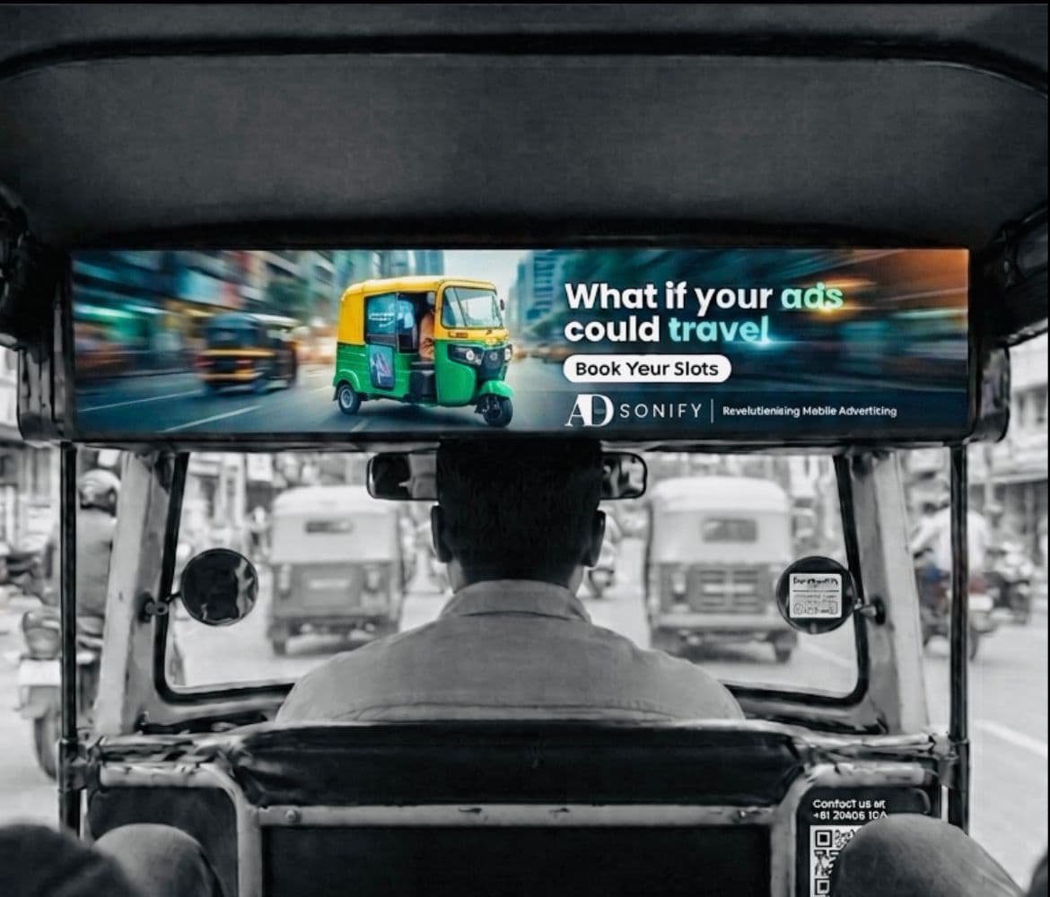 Auto-rickshaw advertisement installation